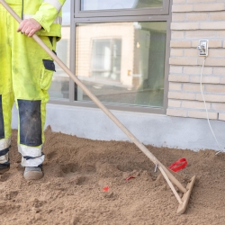 forberedelse af underlag til ny terrasse