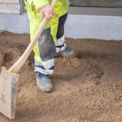 Underlag af ny terrasse