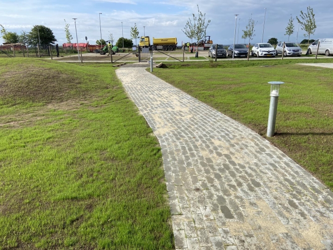 belægningsarbejde af gangsti