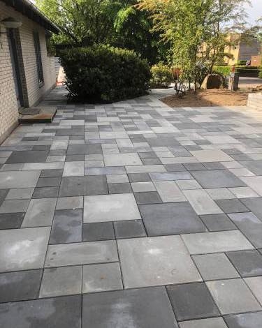 belægningsarbejde med mønster